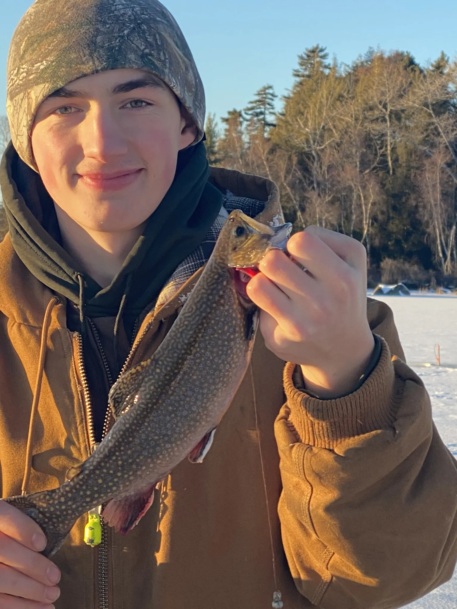 Guided ice fishing trip