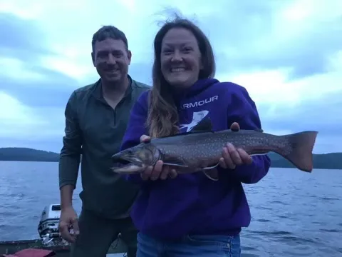 Guided ice fishing trip
